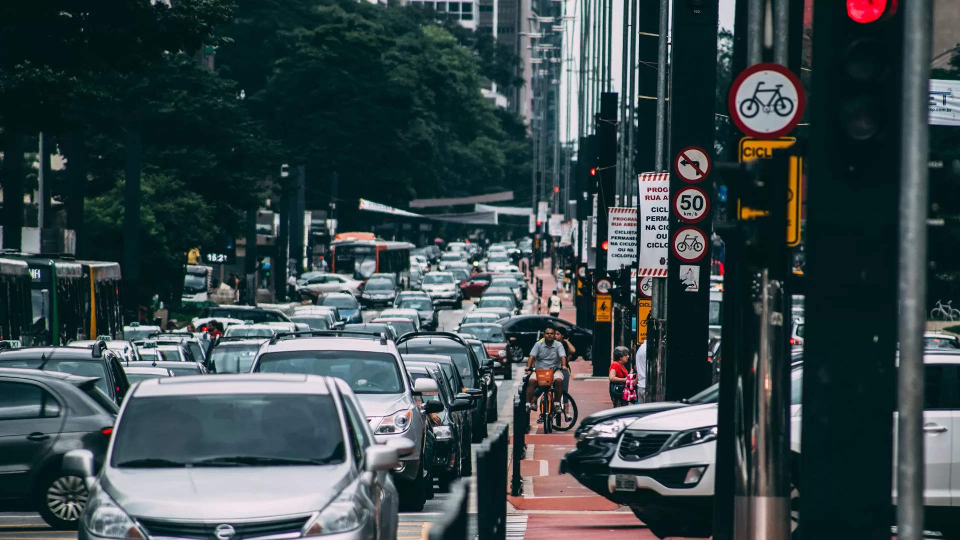 Trânsito congestionado